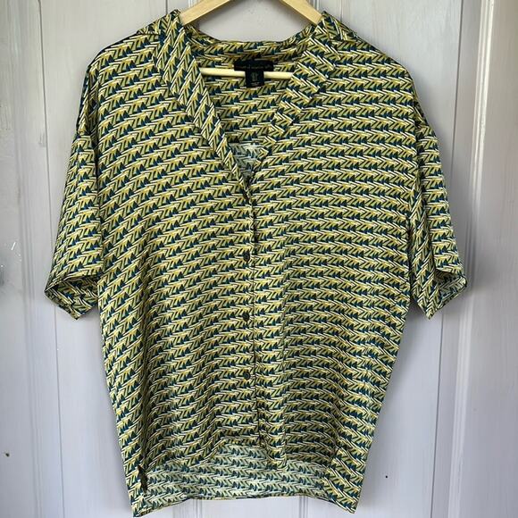 House of Harlow 1960 Retro Mod Button-Up Blouse - Size S - Picture 1 of 5